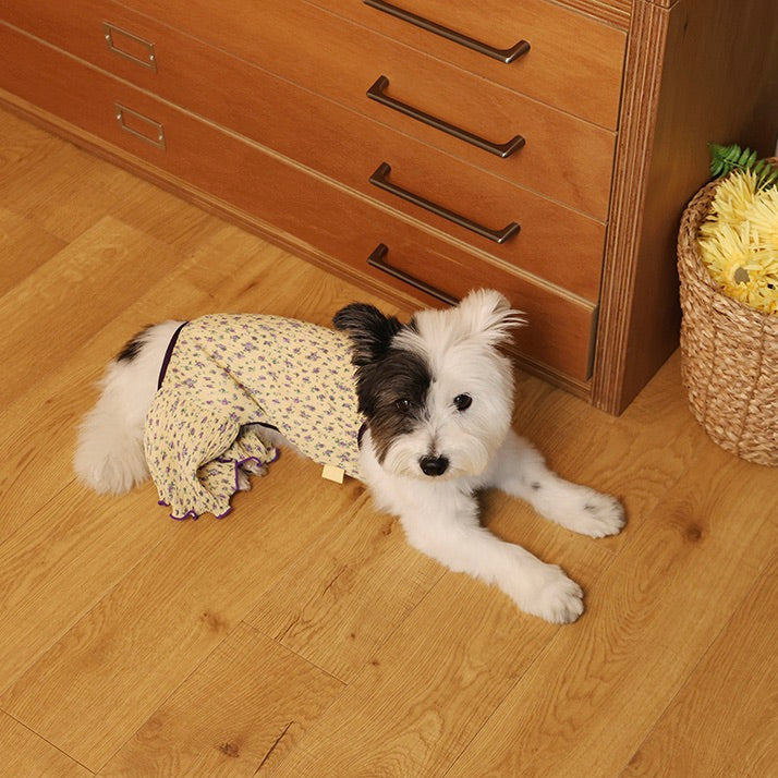 即納【noonoosoom】Flower wrinkle all in one（Yellow）
