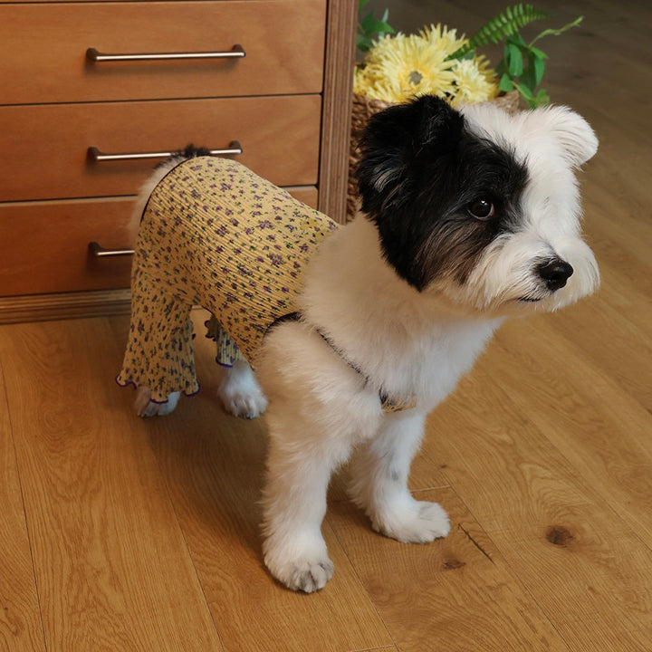 即納【noonoosoom】Flower wrinkle all in one（Yellow）