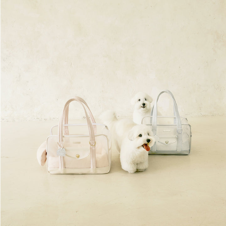 ※予約販売【seoru】Mesh Ballon Bag(Ivory&Pink)