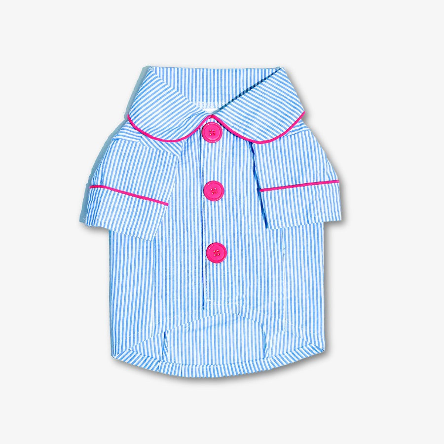 即納【TOOF】SWEET STRIPE PAJAMA（BLUE）