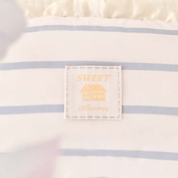 ※予約販売【seoru】house front pillow (blue)