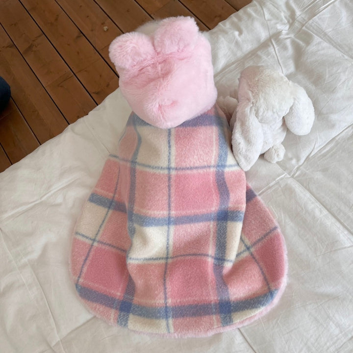 ※予約販売【Hi Yeboo】Bearhood Blanket Cape（Pink）