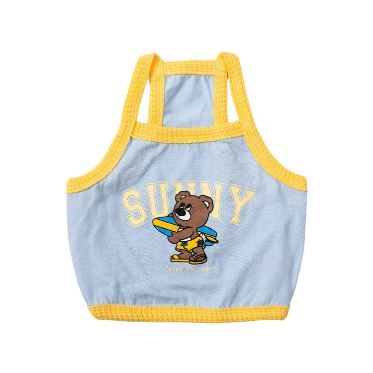 ※予約販売【andblank】Sunny Joy Bear Crop Top