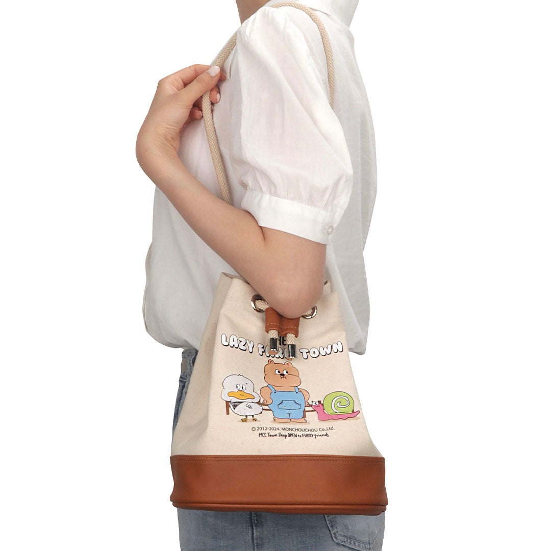 即納【monchouchou】Lazy Farm Bucket Bag