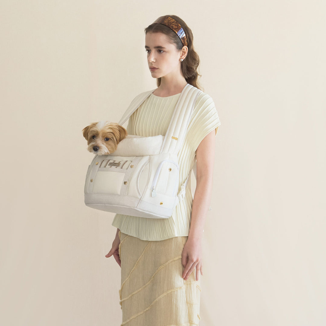 ※予約販売【seoru】Front Bag（Beige）｜犬用バッグ