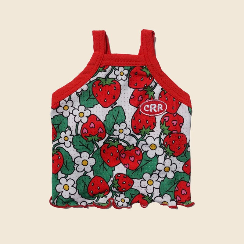 ※予約販売【CRR】Cutie Berry Cool Strap Top（Red）