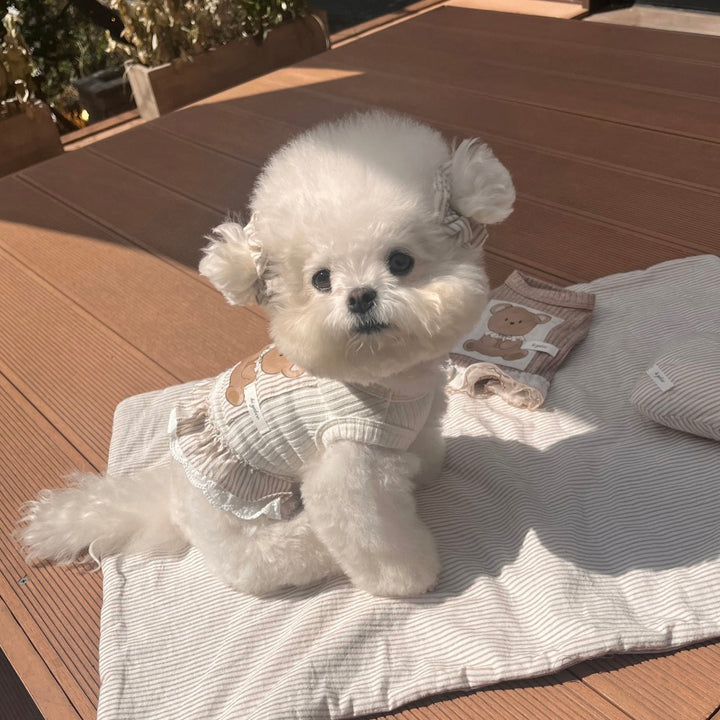 即納【Hi Yeboo】Bobo Bear Sleeveless（Ivory / Brown）