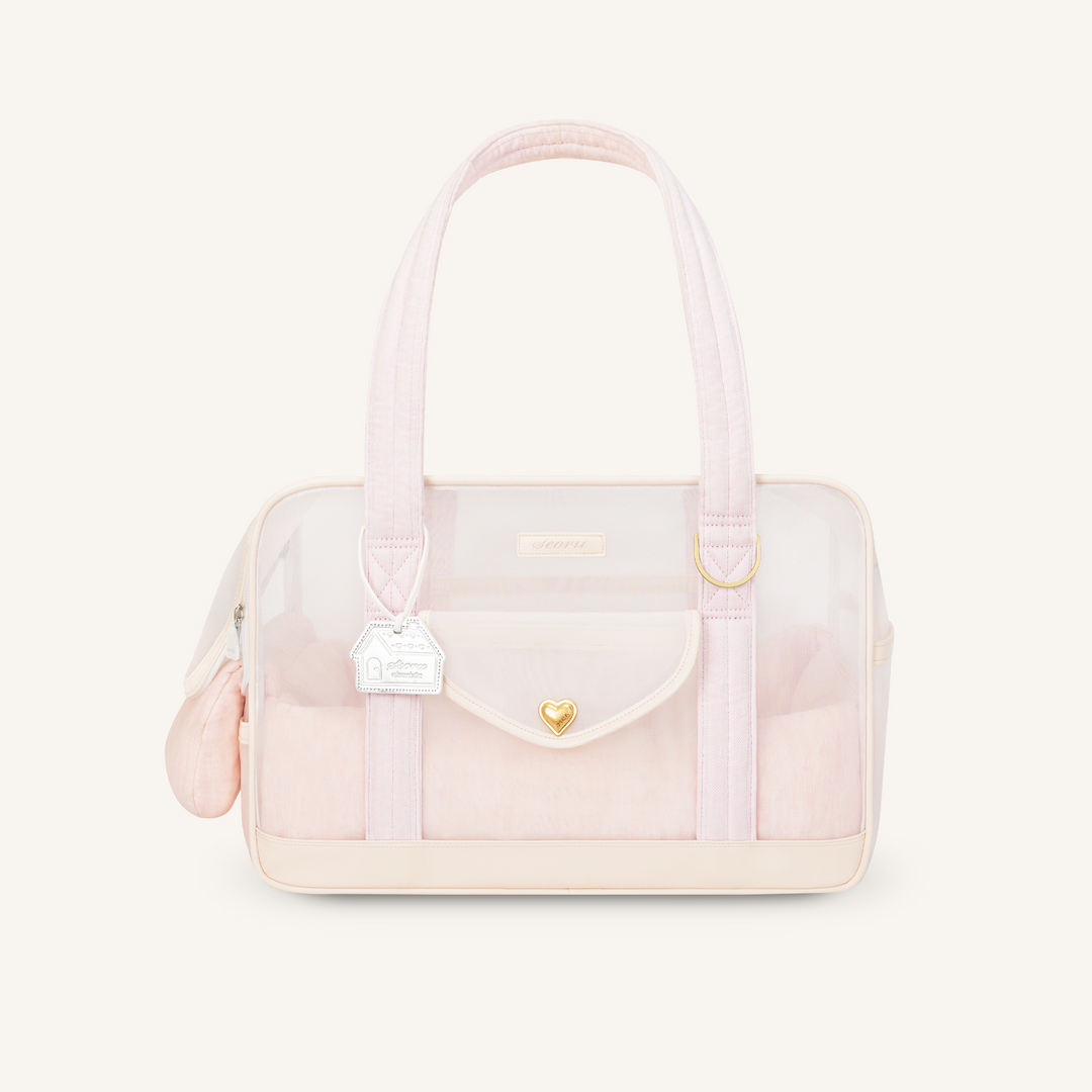 ※予約販売【seoru】Mesh Ballon Bag(Ivory&Pink)