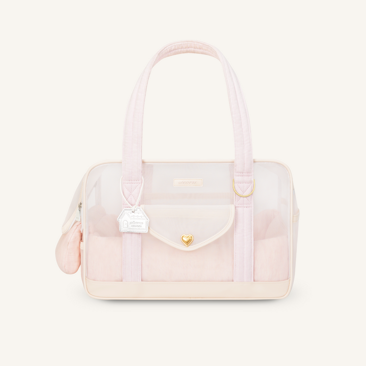 ※予約販売【seoru】Mesh Ballon Bag(Ivory&Pink)