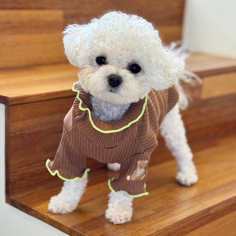 即納【OOPS! MY DOG】My Teddy Knit T（Brown）
