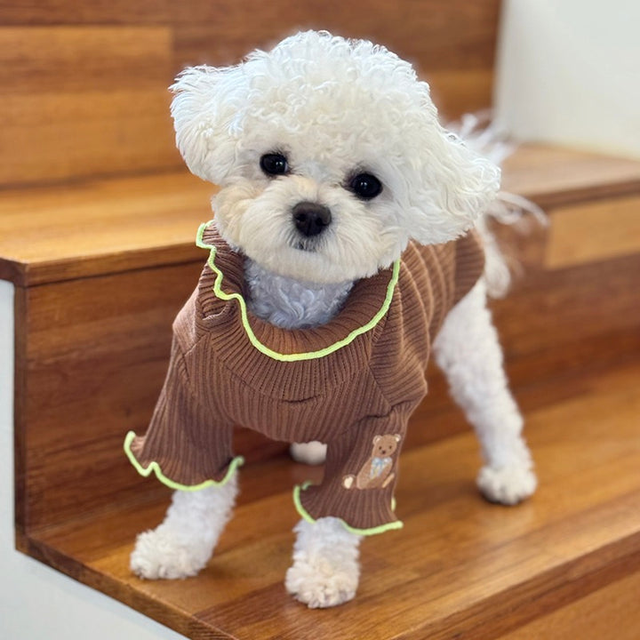 即納【OOPS! MY DOG】My Teddy Knit T（Brown）