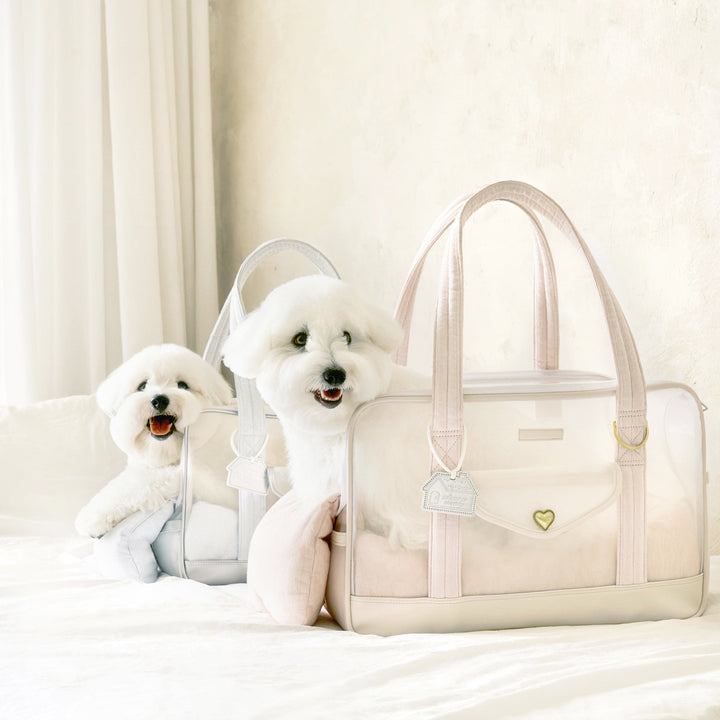 ※予約販売【seoru】Mesh Ballon Bag(Ivory&Pink)