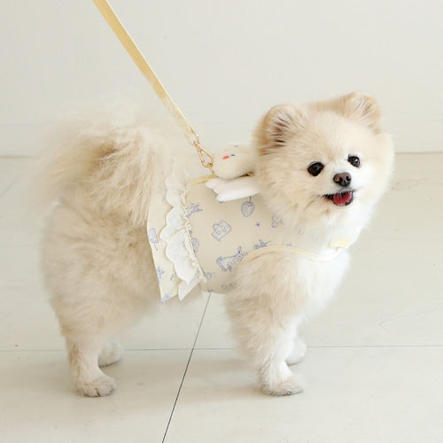 ※予約販売【ITS DOG】Petit Minyong Angel Harness (Ivory)