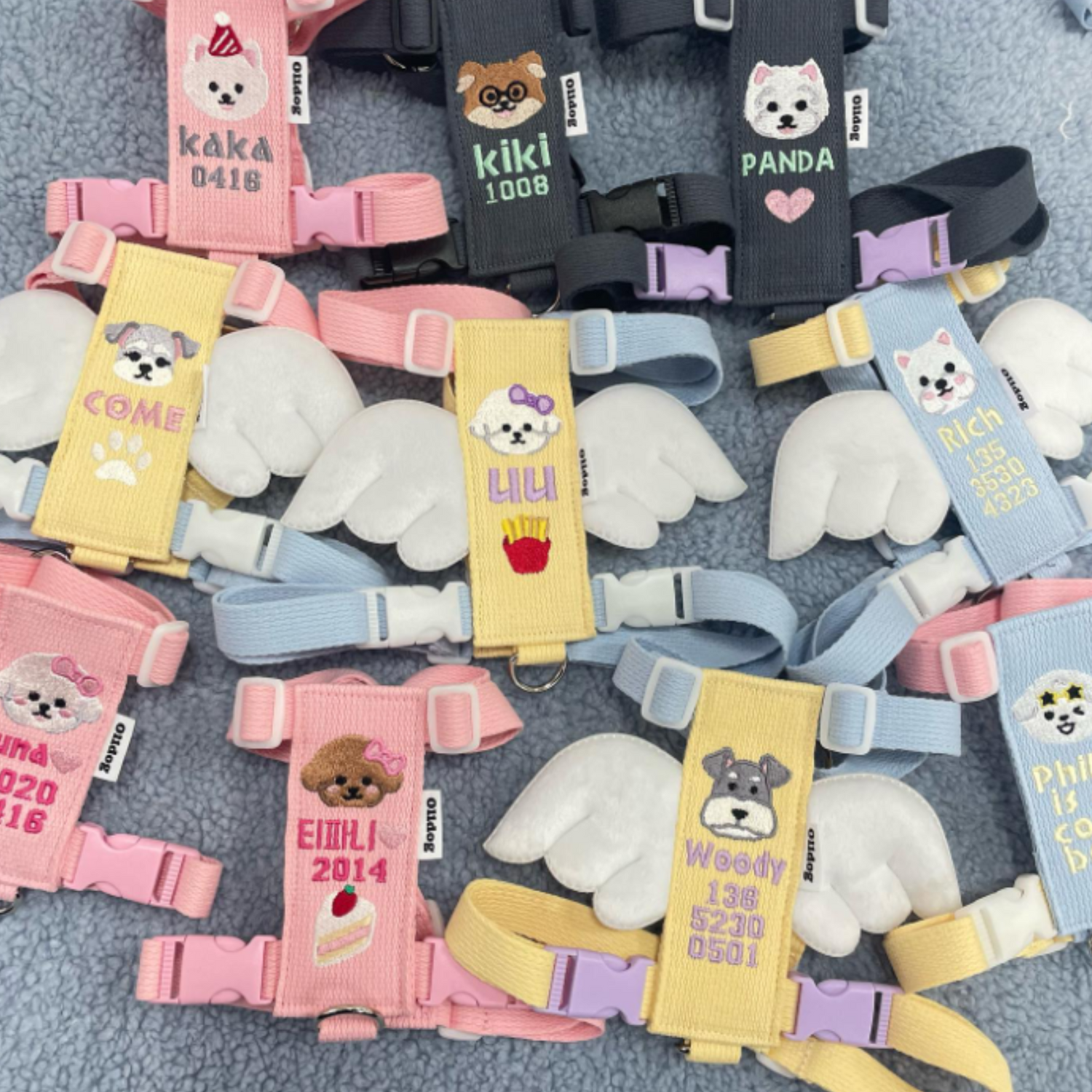 ※予約販売【ol1dog】うちの子認識マークハーネス(Cotton series)