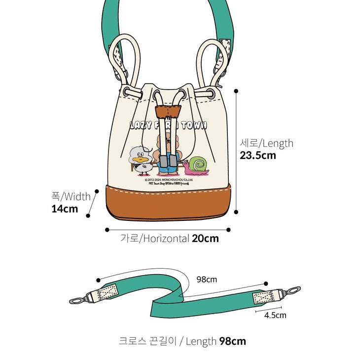 即納【monchouchou】Lazy Farm Bucket Bag