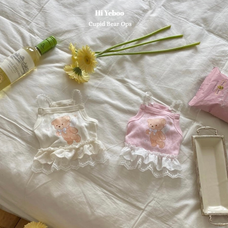 ※予約販売【Hi Yeboo】Cupid Bear Ops（Pink / Ivory）