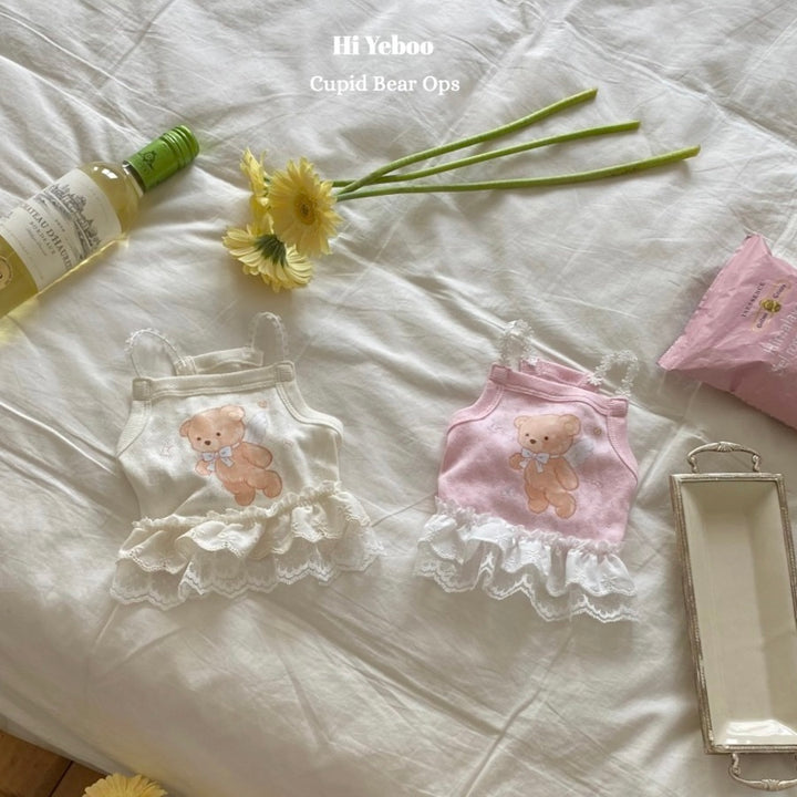 ※予約販売【Hi Yeboo】Cupid Bear Ops（Pink / Ivory）