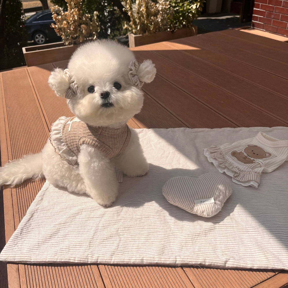 即納【Hi Yeboo】Bobo Bear Sleeveless（Ivory / Brown）
