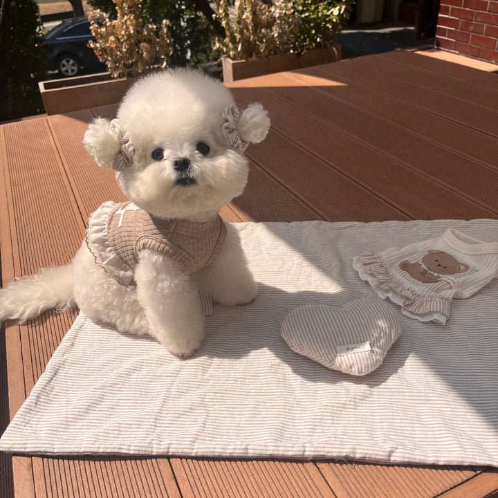 即納【Hi Yeboo】Bobo Bear Sleeveless（Ivory / Brown）