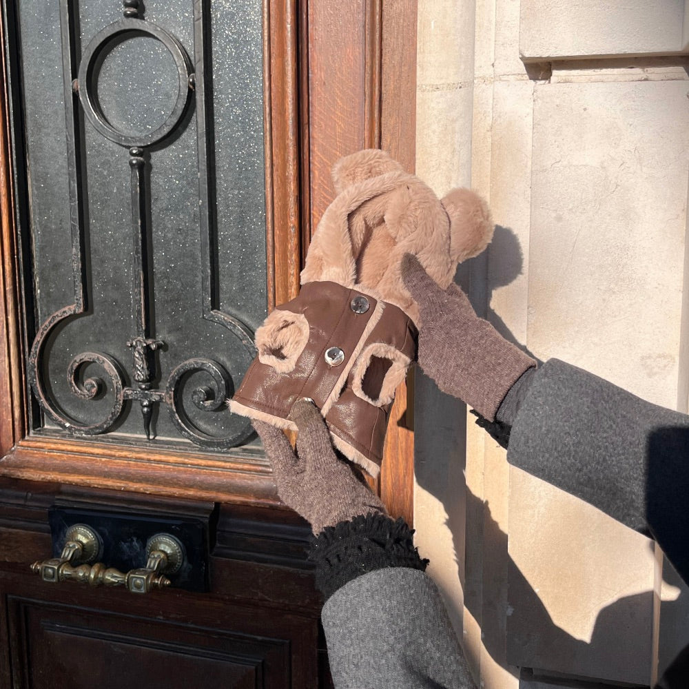 即納【Hi Yeboo】Seine Leather Jacket（Brown）