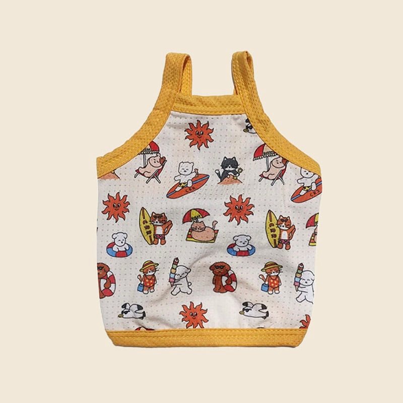 即納【CRR】Summer Vacation Cool Strap Top（Yellow）