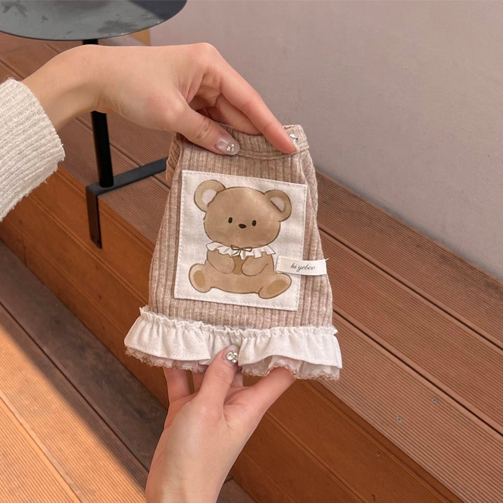 即納【Hi Yeboo】Bobo Bear Sleeveless（Ivory / Brown）