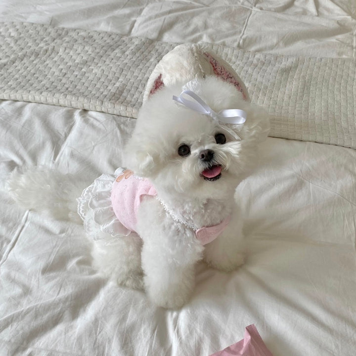 ※予約販売【Hi Yeboo】Cupid Bear Ops（Pink / Ivory）