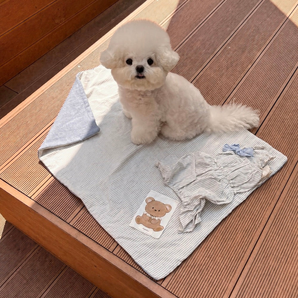 ※予約販売【Hi Yeboo】Bobo bear blanket（Blue / Pink）