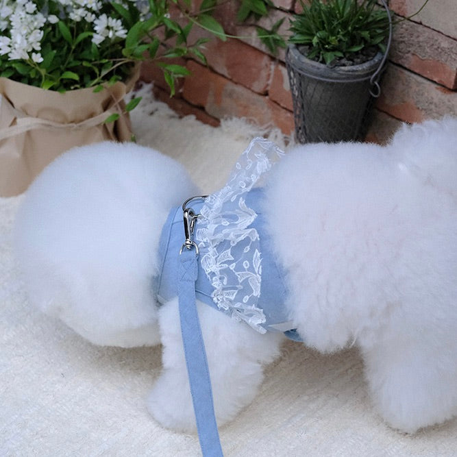 即納【BeBe Breath】Essential Harness（Denim）Leash Set｜犬用ハーネス