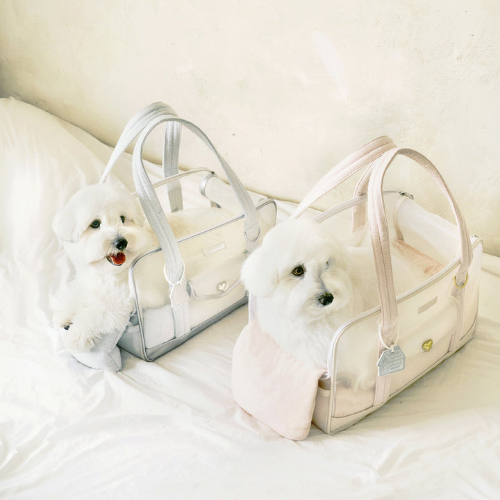 ※予約販売【seoru】Mesh Ballon Bag(Ivory&Pink)