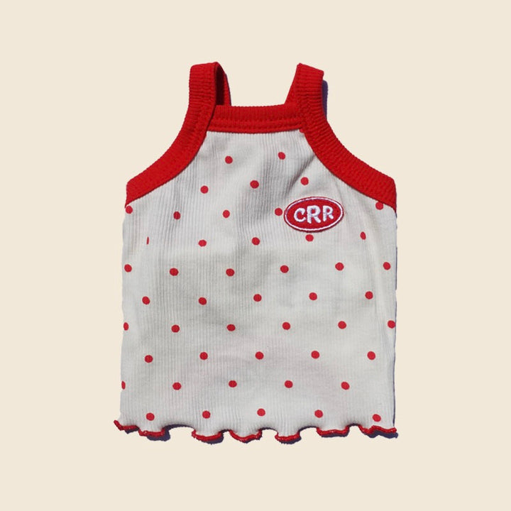 ※予約販売【CRR】Dot point strap top（Ivory）