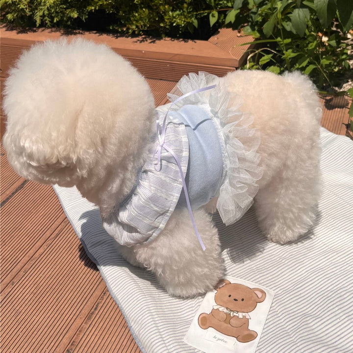 ※予約販売【Hi Yeboo】Sora Cape Collar Tutu（Blue / Beige）
