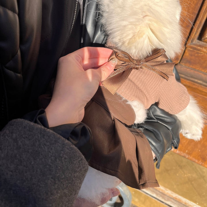 ※予約販売【Hi Yeboo】Seine Leather Skirt（Brown）