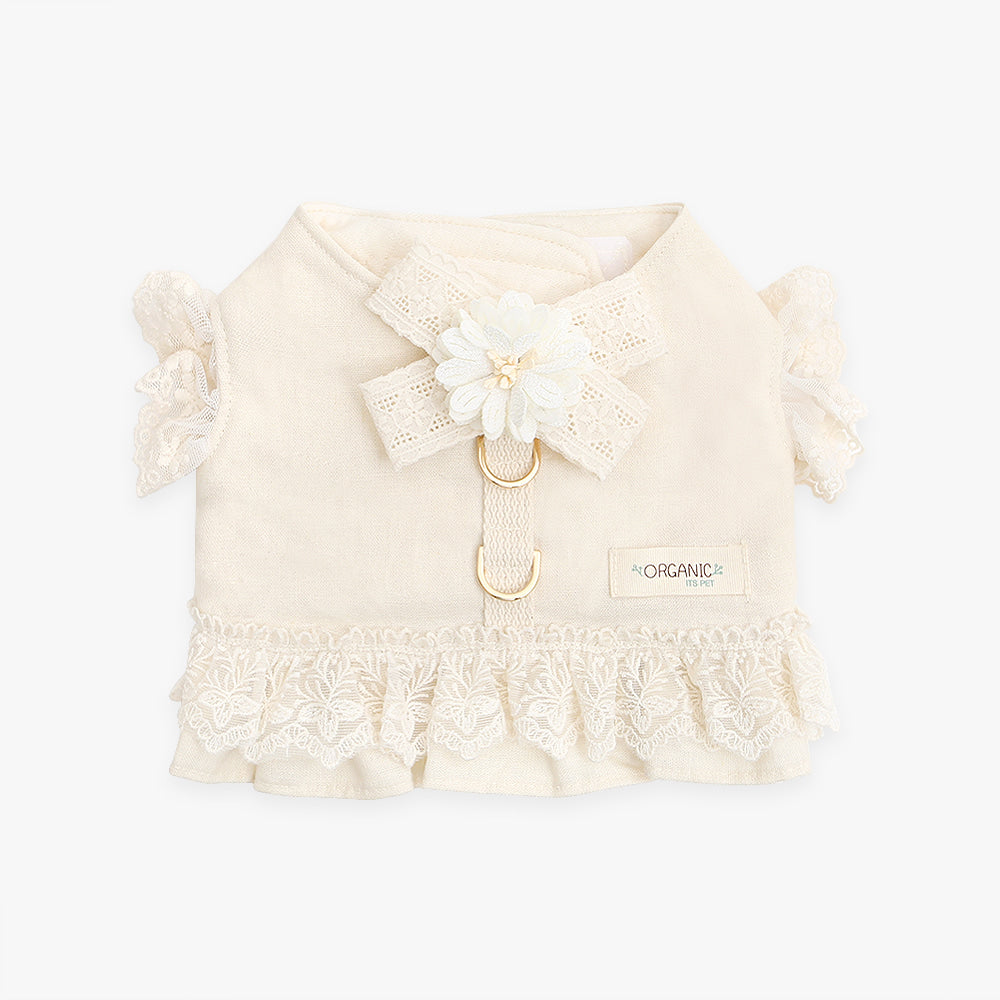 ※予約販売【ITS DOG】Organic Flora Harness (Beige)