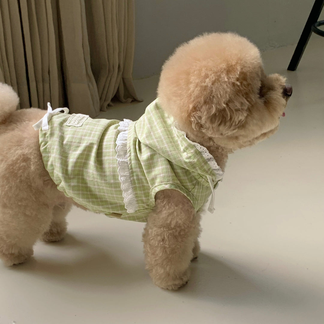 ※予約販売【DURANG RURANG】Airy Cotton Hooded Shirt（Lime Green）