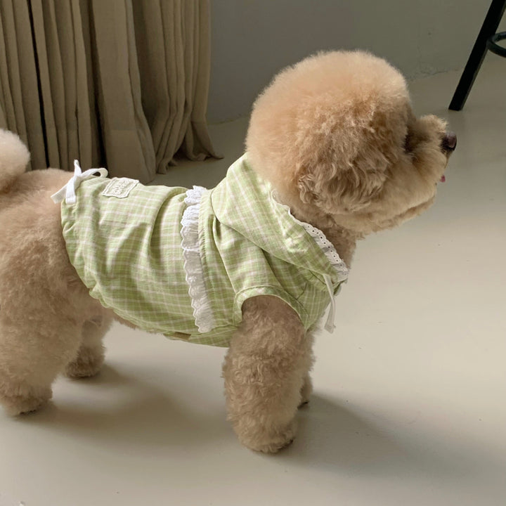 ※予約販売【DURANG RURANG】Airy Cotton Hooded Shirt（Lime Green）