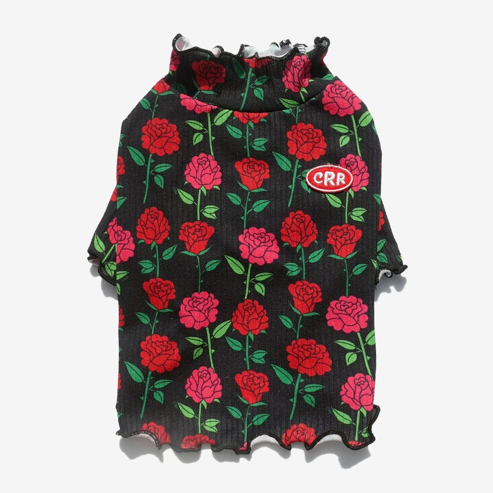 ※予約販売【CRR】Rosé Frill Half Top（Black）