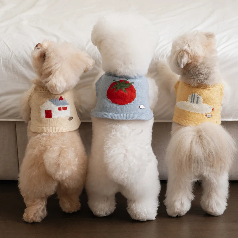 ※予約販売【ssfw】Tiny Garden Knit Bib（3colors）