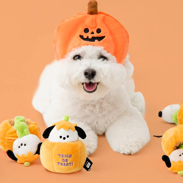 ※予約販売【BITE ME】Halloween Pumpkin Puppy Stretchy Toy