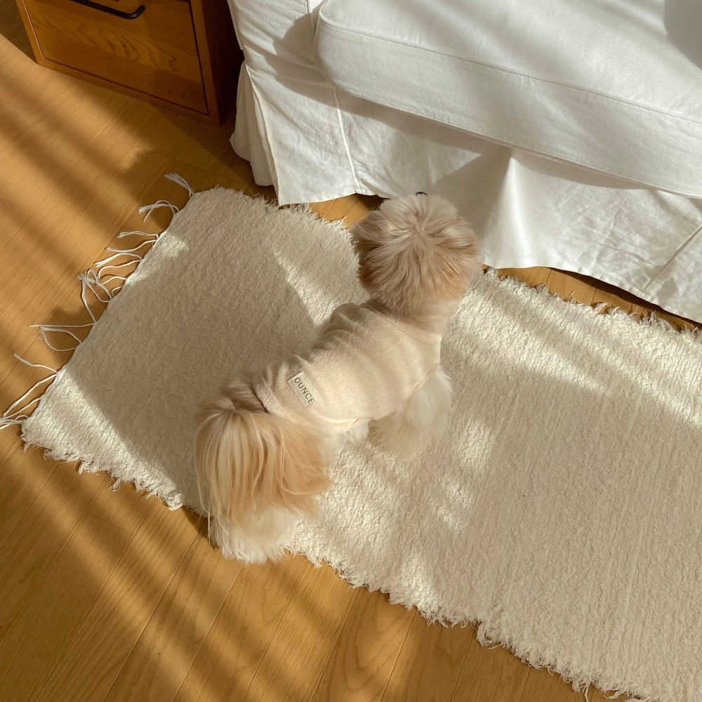 ※予約販売【OUNCE】Teddy Bear Vest & Bonnet（Cream）