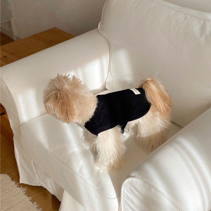 ※予約販売【OUNCE】Teddy Bear Vest & Bonnet（Black）