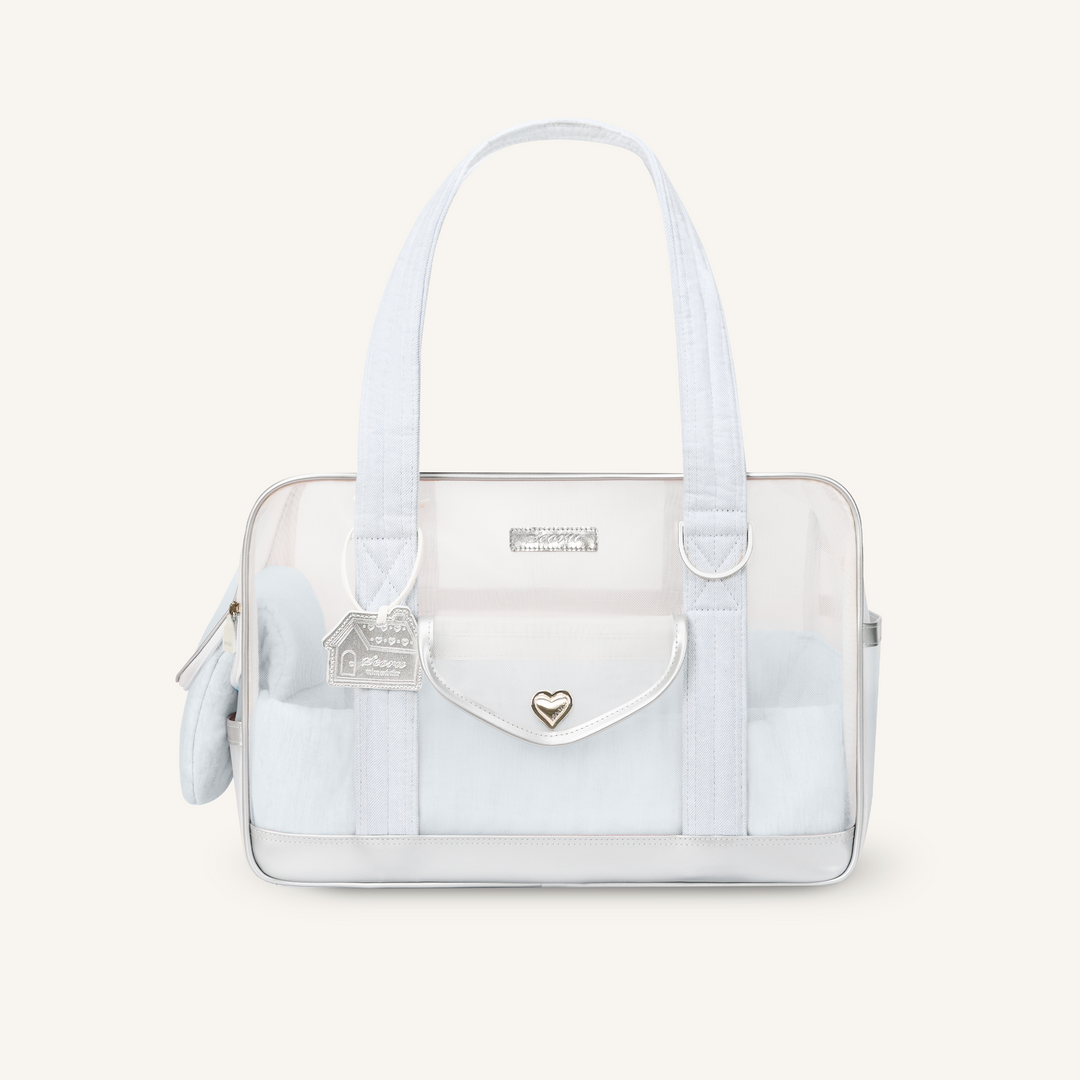 ※予約販売【seoru】Mesh Ballon Bag(Silver&Blue)
