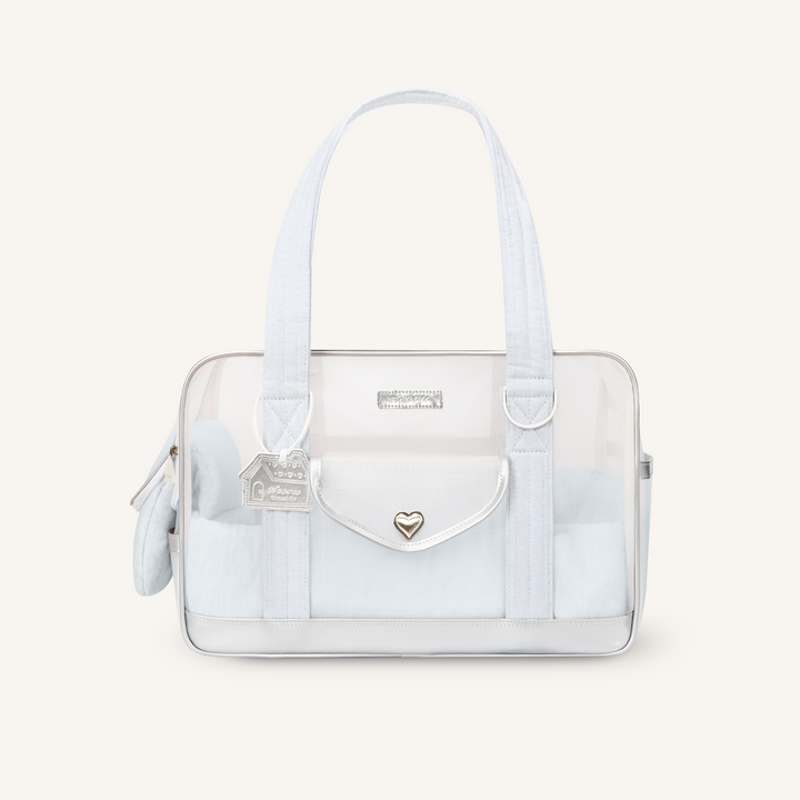 ※予約販売【seoru】Mesh Ballon Bag(Silver&Blue)