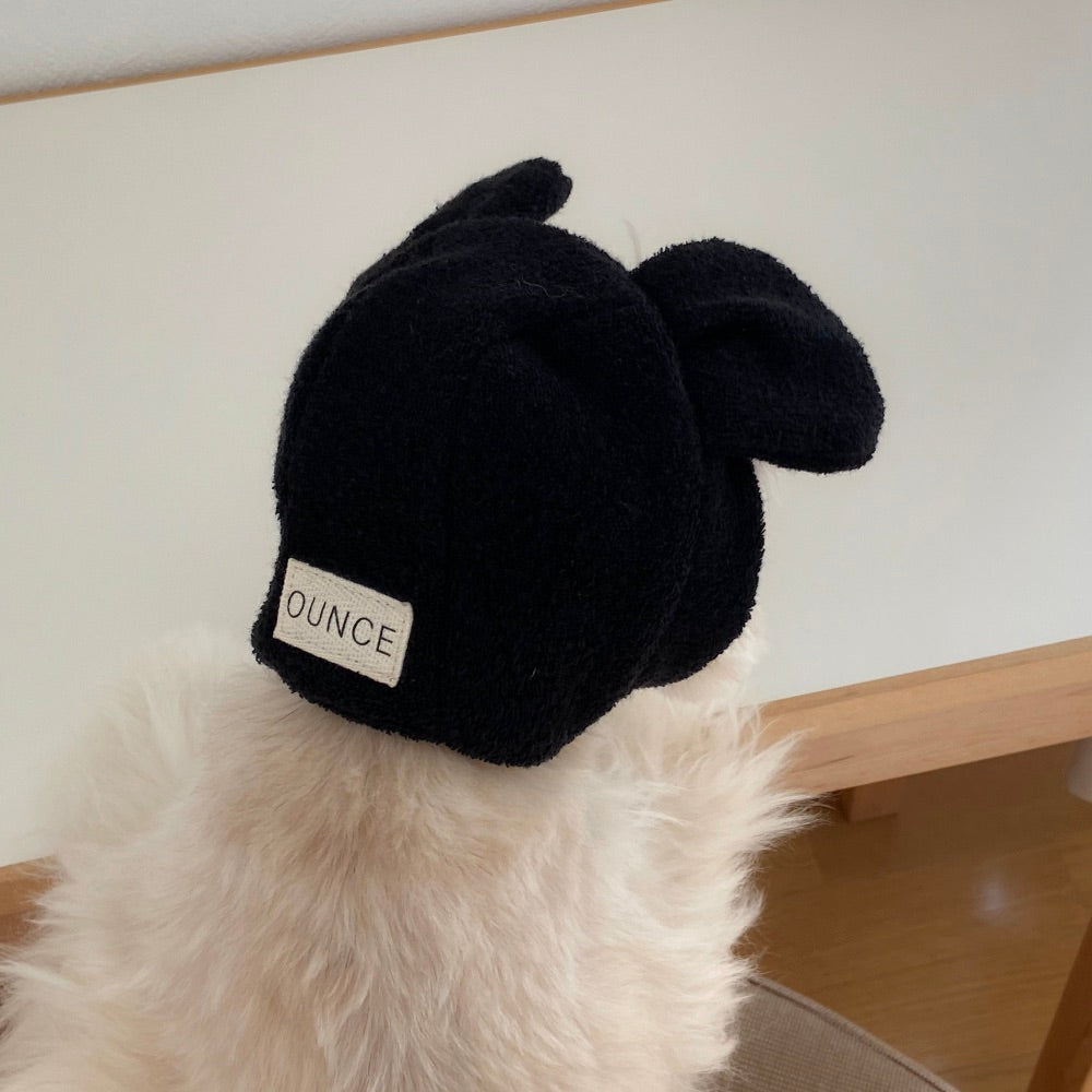 ※予約販売【OUNCE】Teddy Bear Vest & Bonnet（Black）