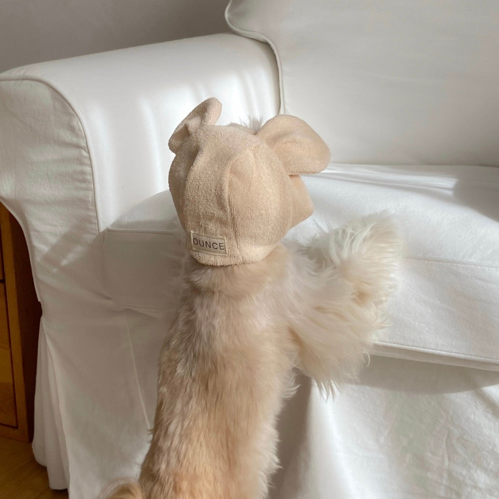 ※予約販売【OUNCE】Teddy Bear Vest & Bonnet（Cream）