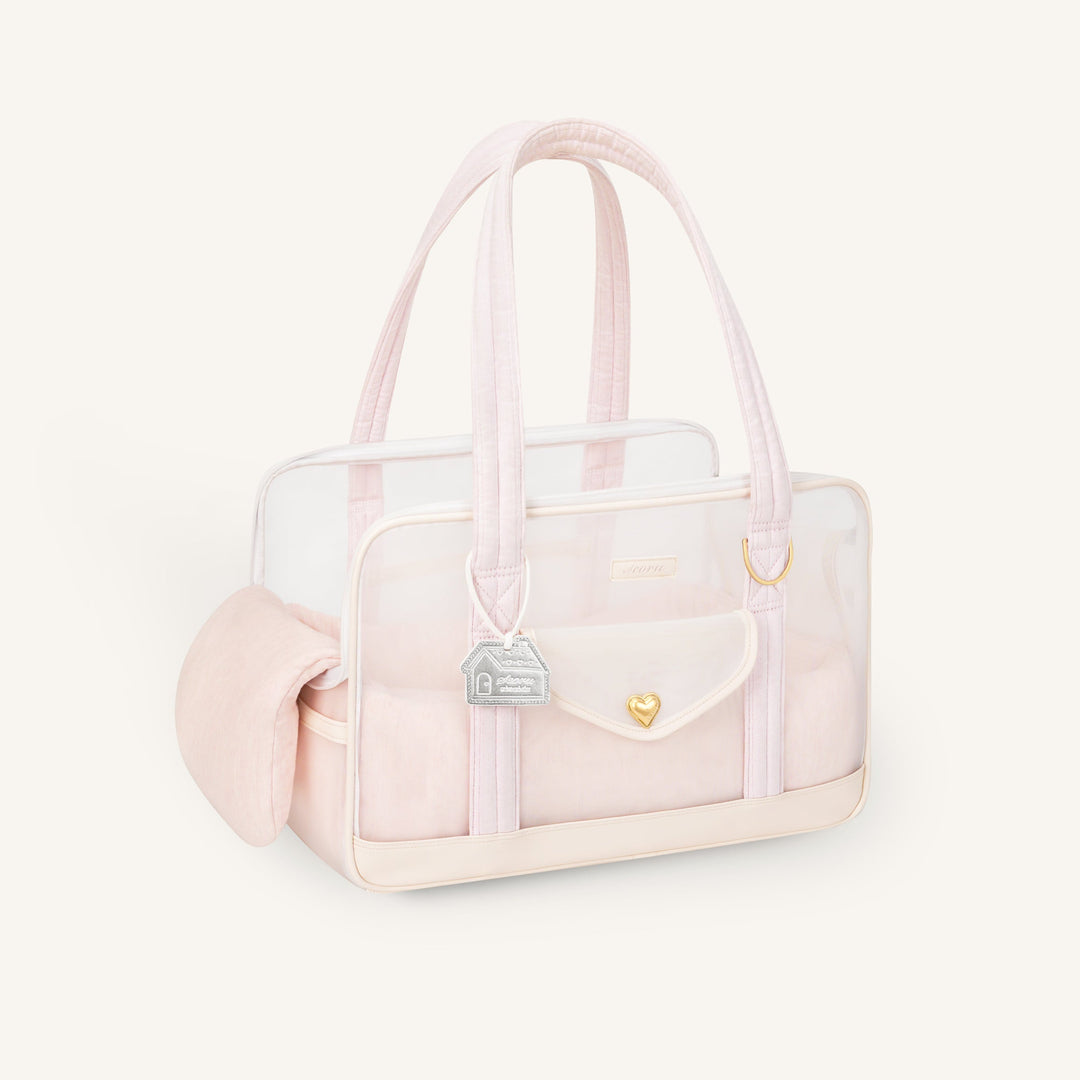 ※予約販売【seoru】Mesh Ballon Bag(Ivory&Pink)