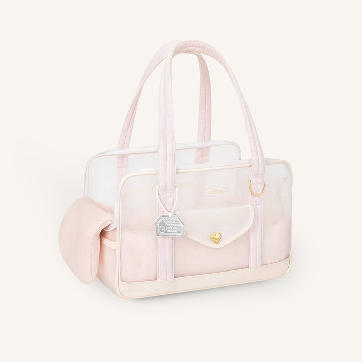 ※予約販売【seoru】Mesh Ballon Bag(Ivory&Pink)