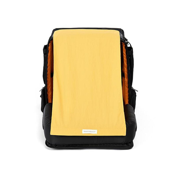 ※予約販売【INSIDE DOG & CAT】Travel Bag Cushion Backpack（イエロー×ブラック）