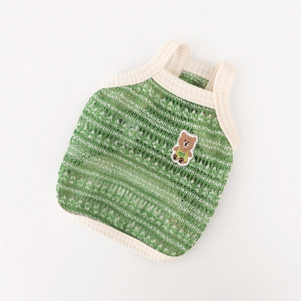 ※予約販売【DURANG RURANG】net knit top（Green）