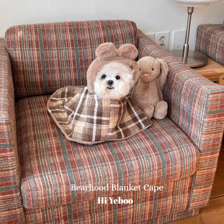 ※予約販売【Hi Yeboo】Bearhood Blanket Cape（Brown）